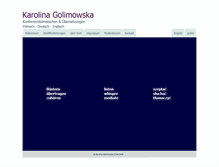 Tablet Screenshot of karolina-golimowska.com